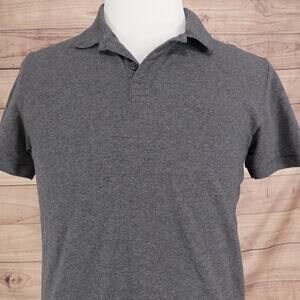 Hugo Boss Polo Shirt Mens Large Gray Regular Fit Cotton Jersey Knit Casual